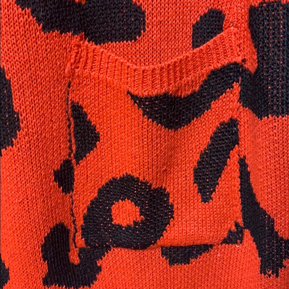 No brand red and black leopard cardigan - Picture 2 of 8